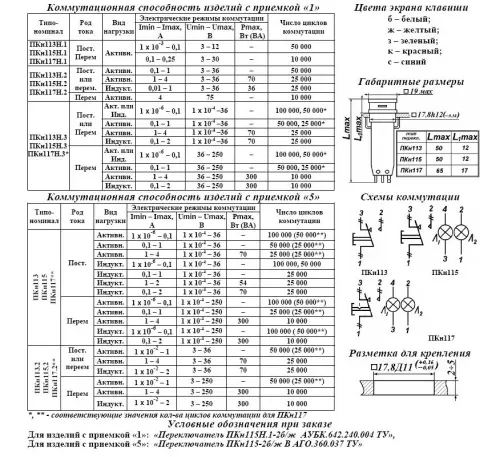 ПКН117-3б/жВ переключатель фото 4