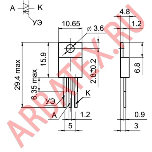 Т106-10-9 тиристор фото 3